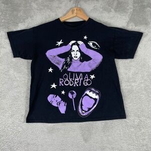 Olivia Rodrigo Shirt Womens XXS Black Concert Guts Pop Music Graphic Tee